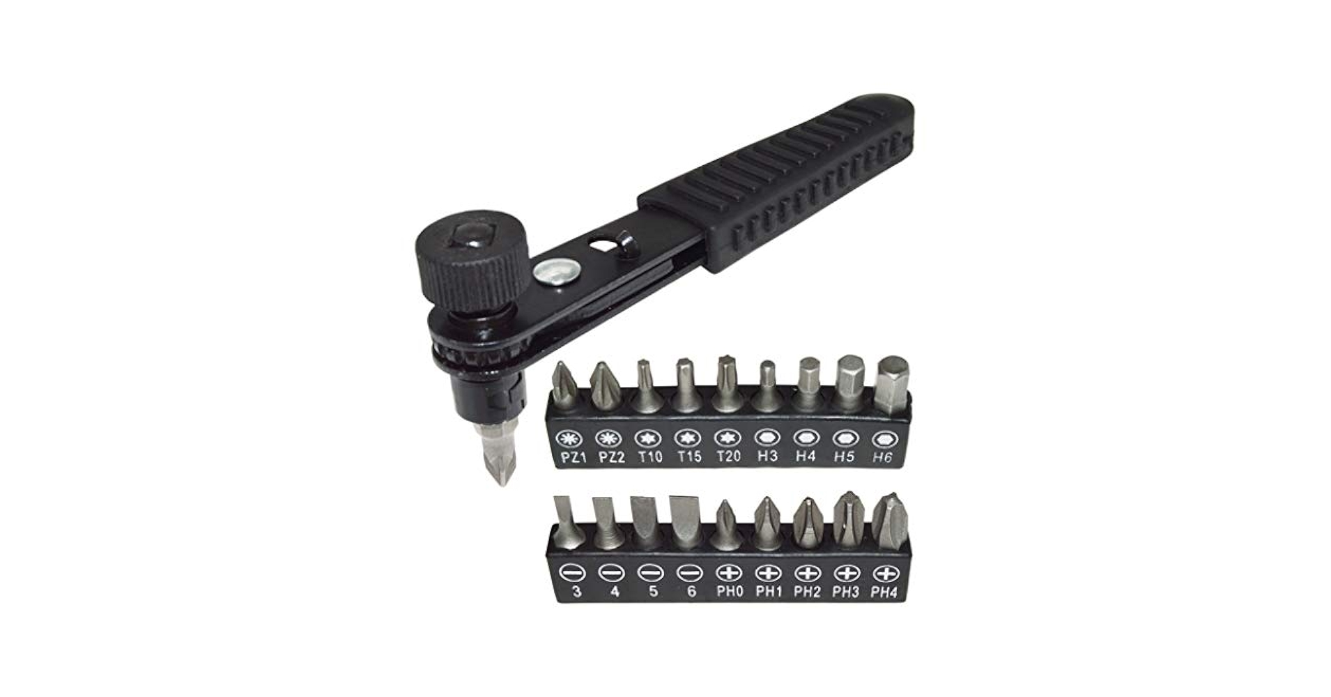 Right Angle Close Quarters Ratcheting Reversible Screwdriver